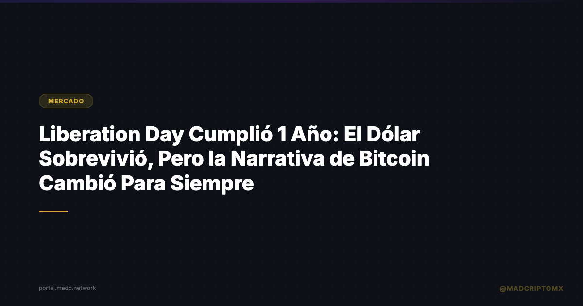 Liberation Day Cumplió 1 Año: El Dólar Sobrevivió, Pero la Narrativa de Bitcoin Cambió Para Siempre